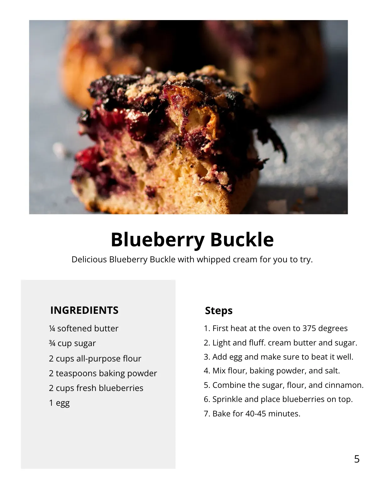 Free Bakery Cookbook Template to Edit Online