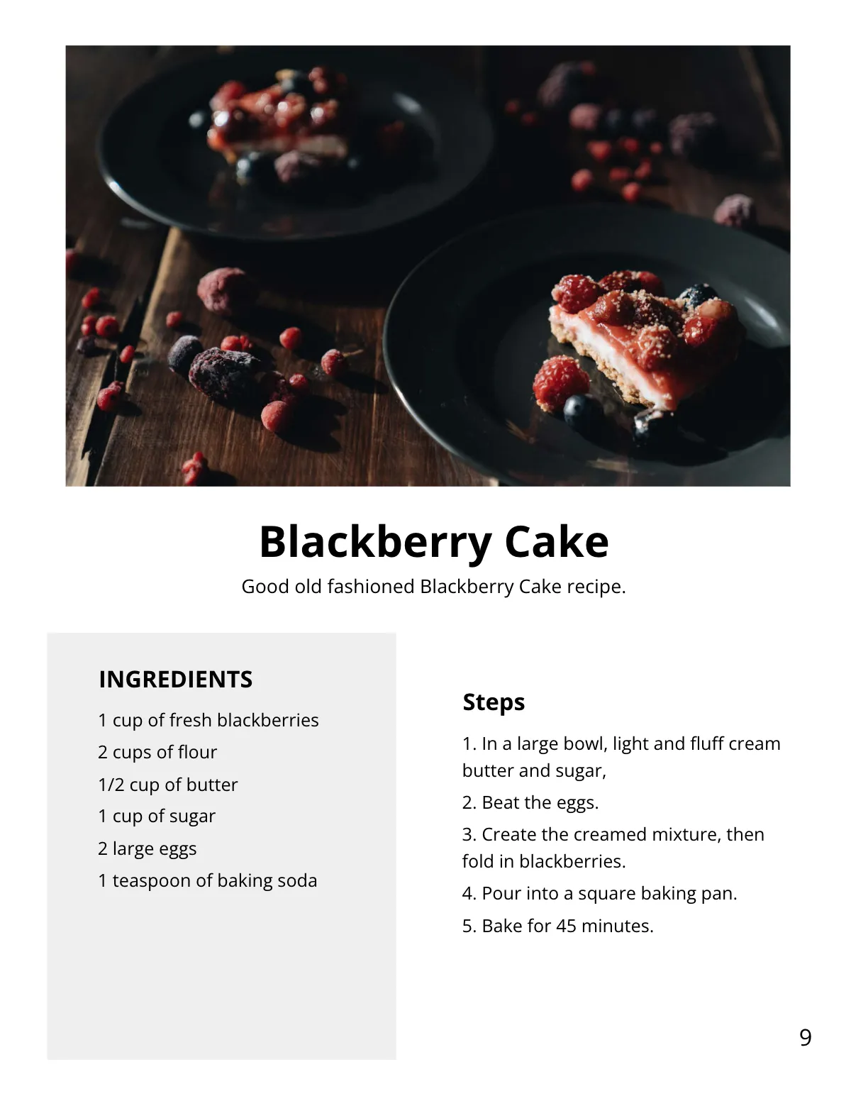 Free Bakery Cookbook Template to Edit Online
