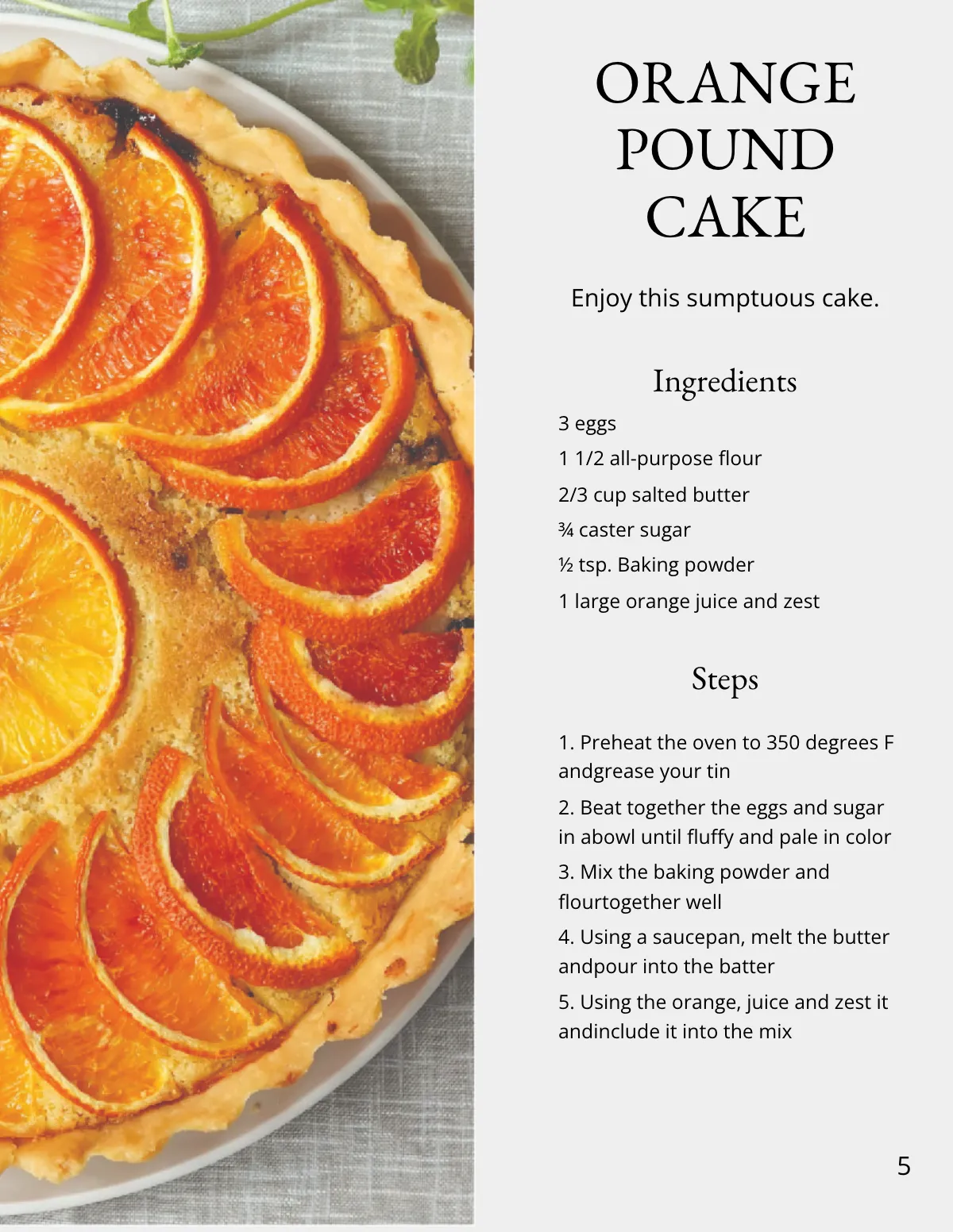 Free Elegant Bakery Cookbook Template to Edit Online