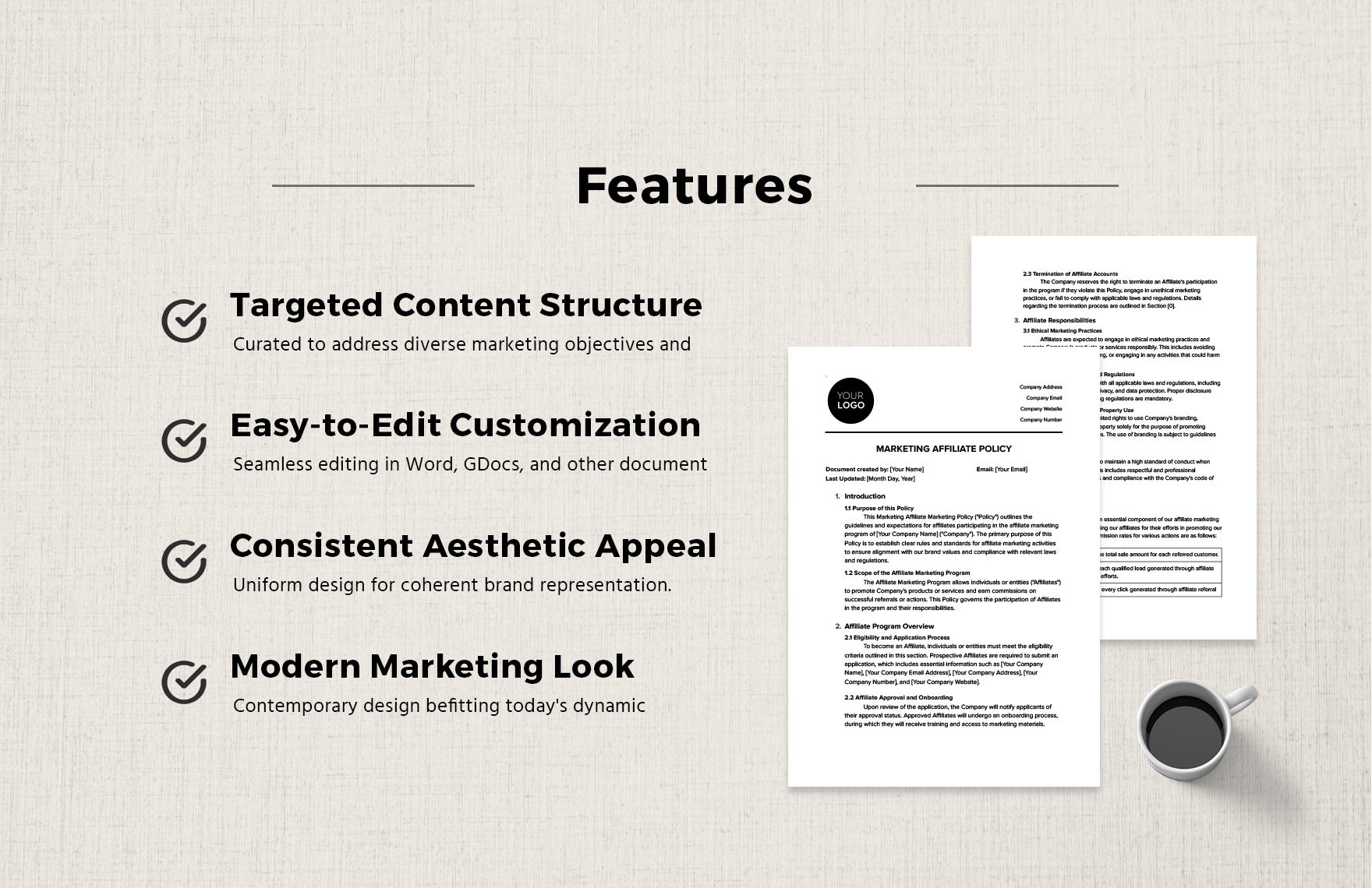 Marketing Affiliate Policy Template