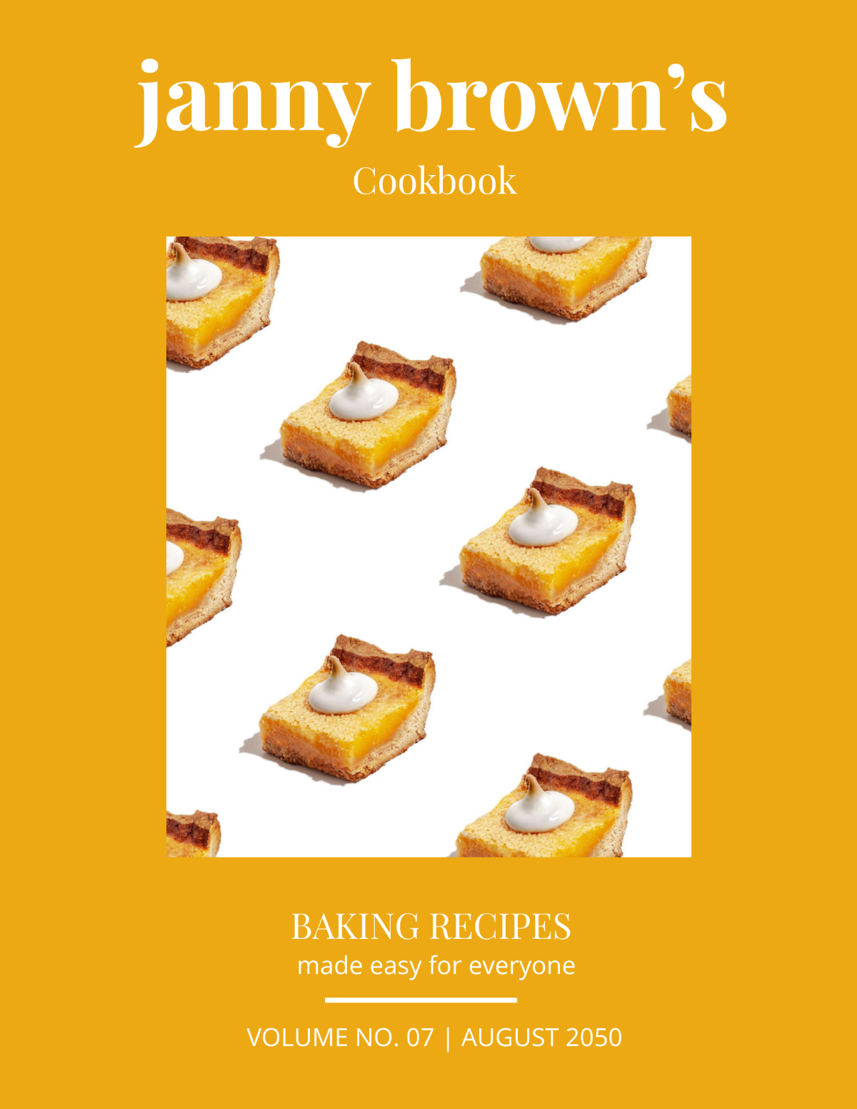 Free Modern Bakery Cookbook Template