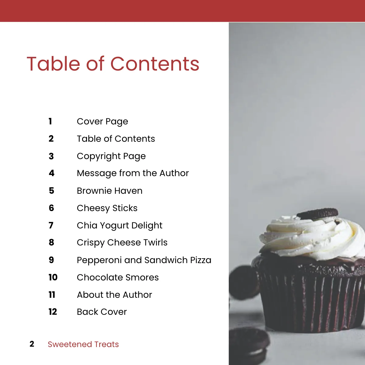 Free Square Bakery Cookbook Template to Edit Online