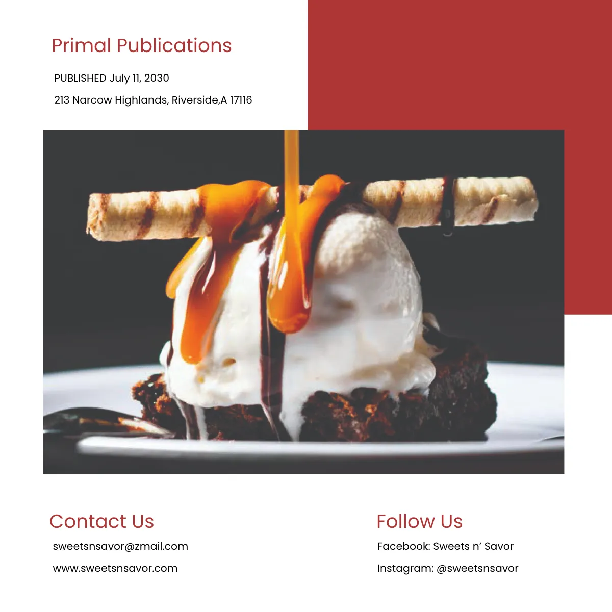Free Square Bakery Cookbook Template to Edit Online