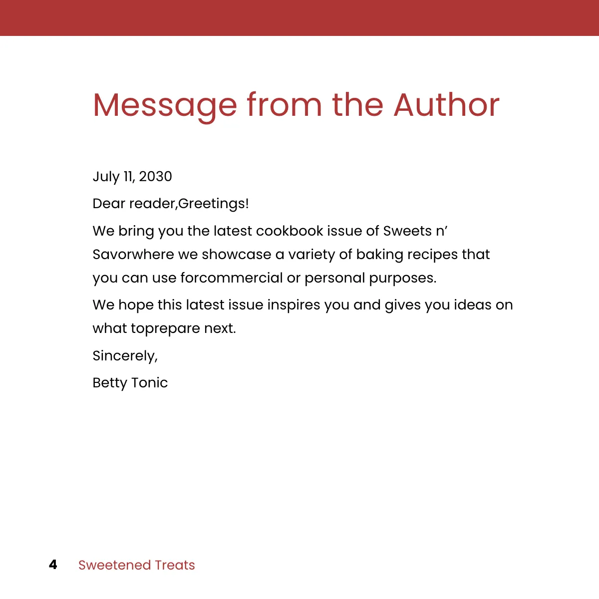 Free Square Bakery Cookbook Template to Edit Online