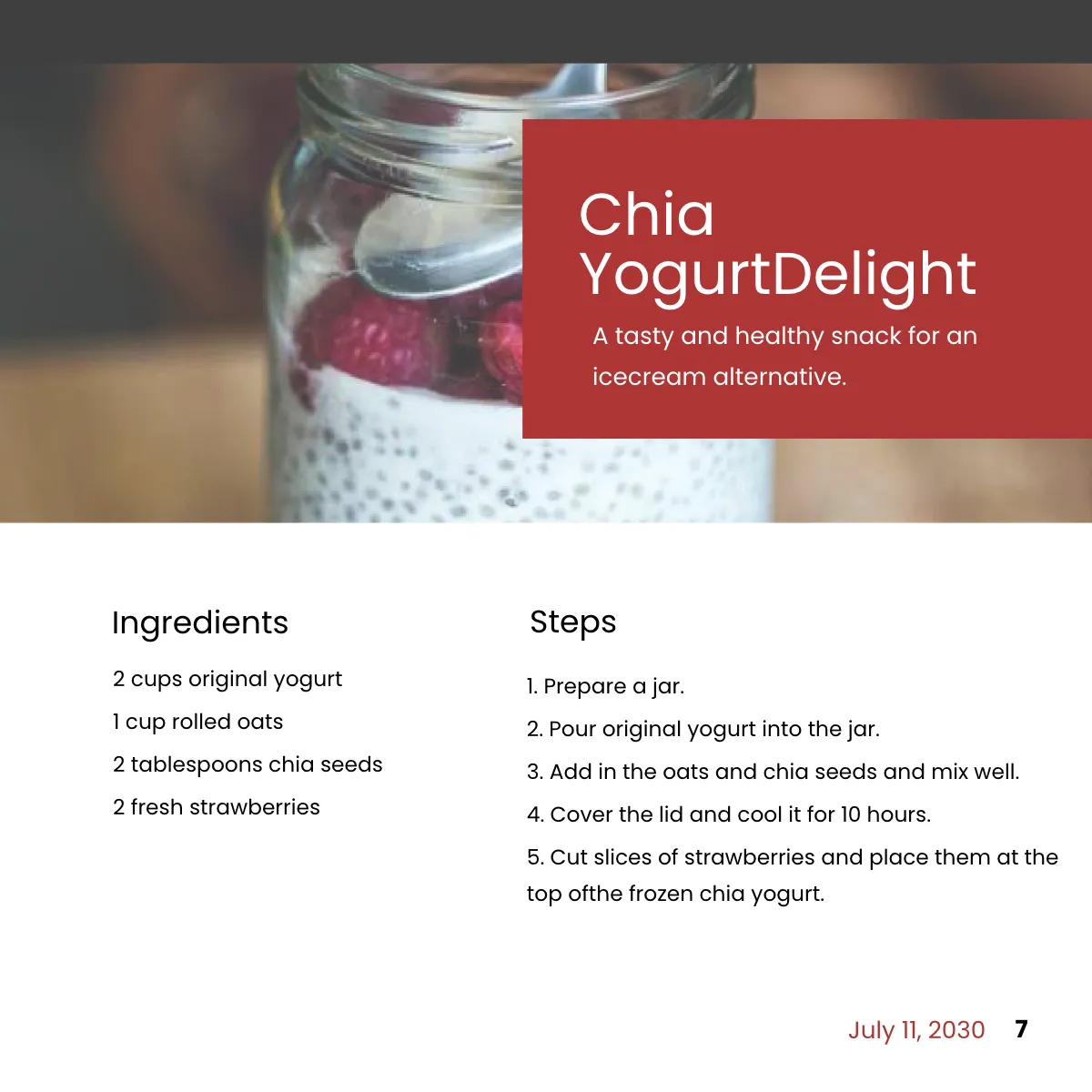 Free Square Bakery Cookbook Template to Edit Online