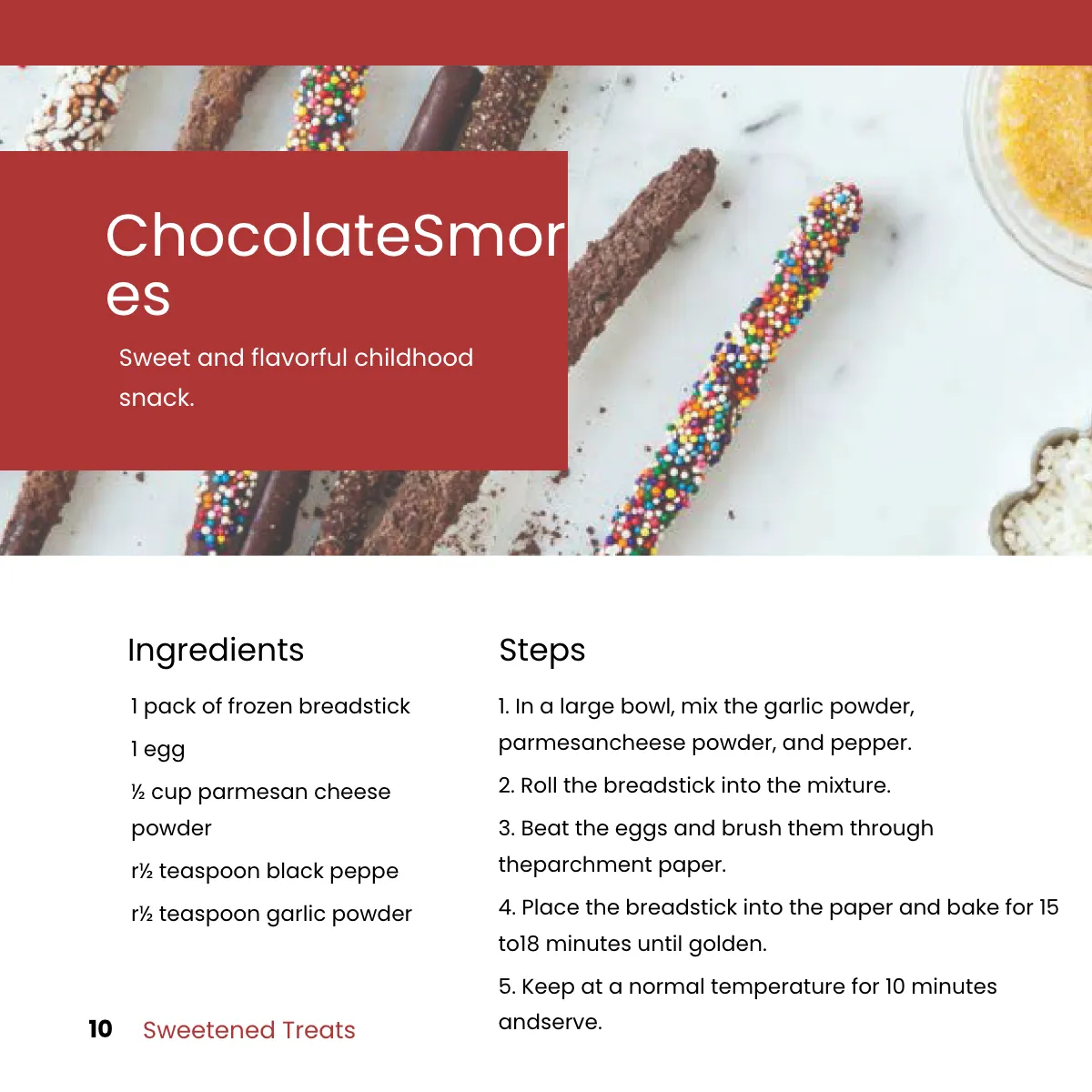 Free Square Bakery Cookbook Template to Edit Online