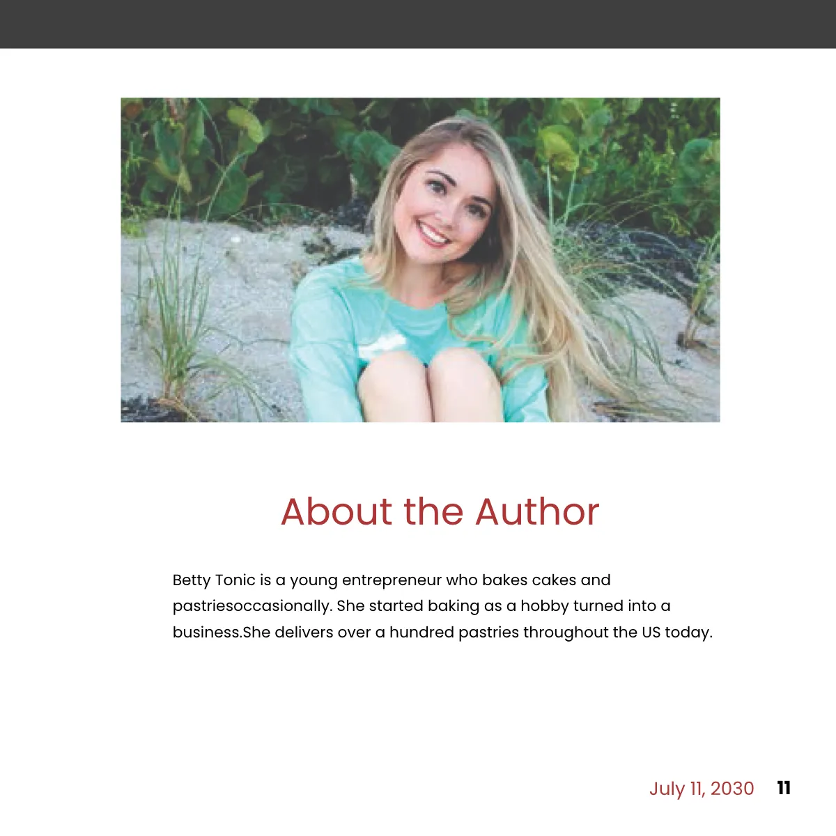 Free Square Bakery Cookbook Template to Edit Online