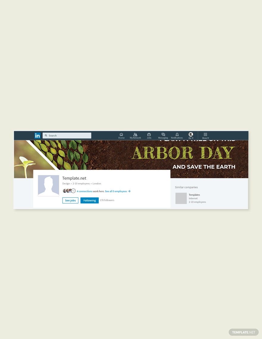 Arbor Day LinkedIn Company Cover Template
