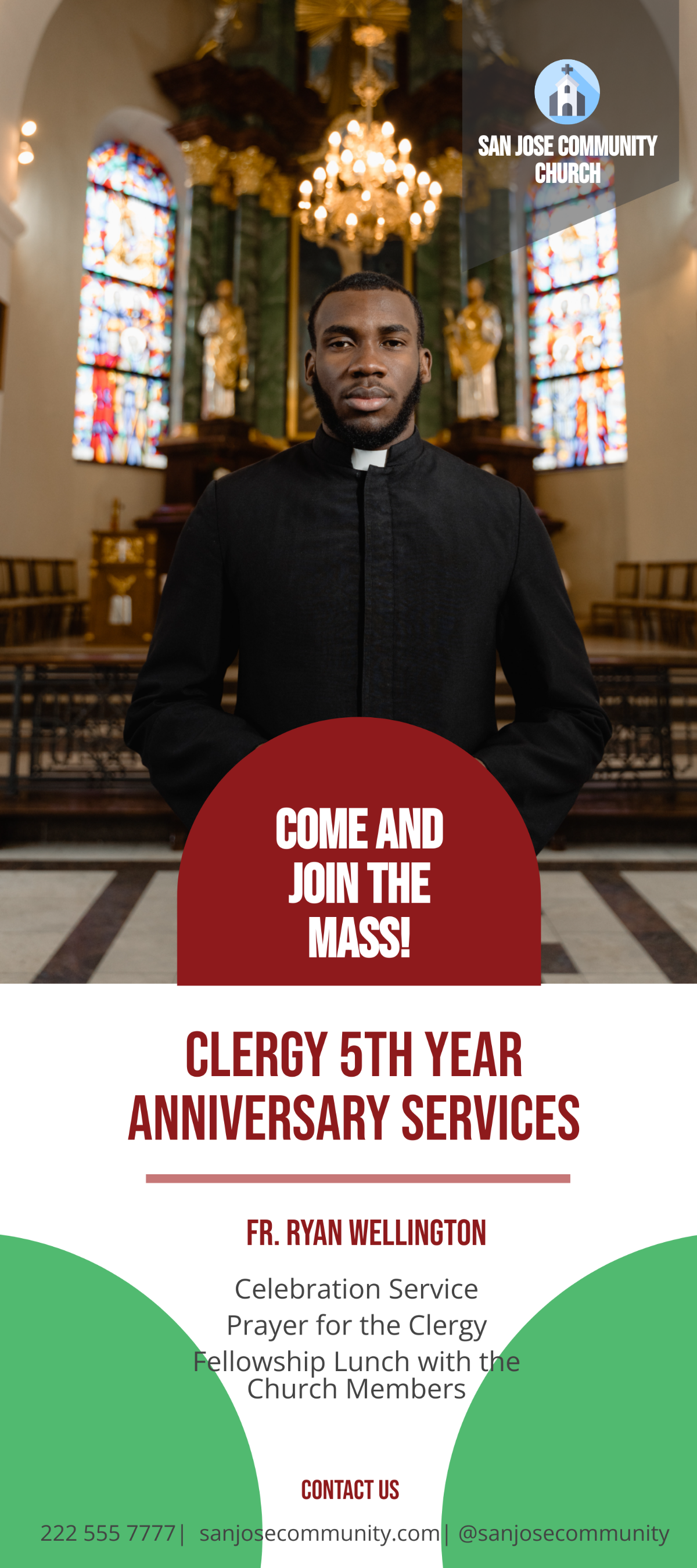 Clergy Anniversary Rack Card