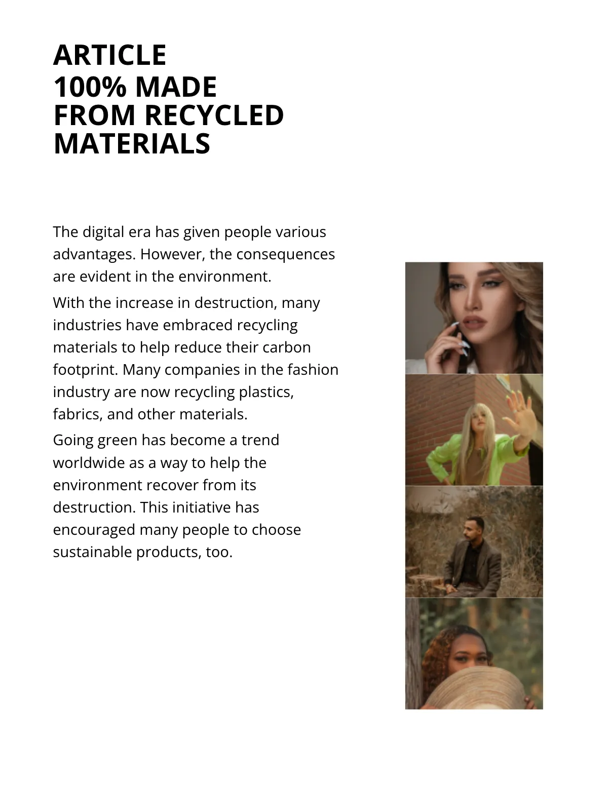 Free Art & Fashion eBook Template to Edit Online