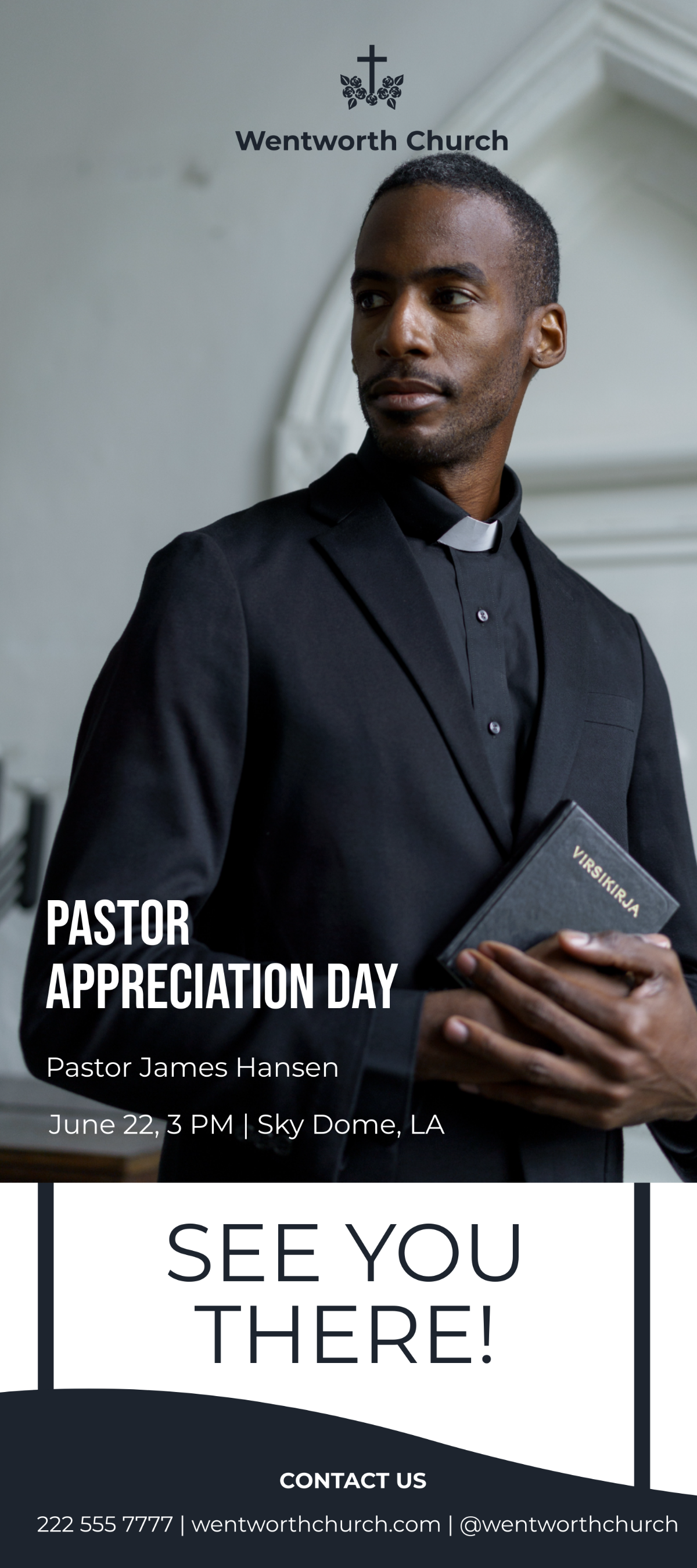 Pastor Appreciation Rack Card Template