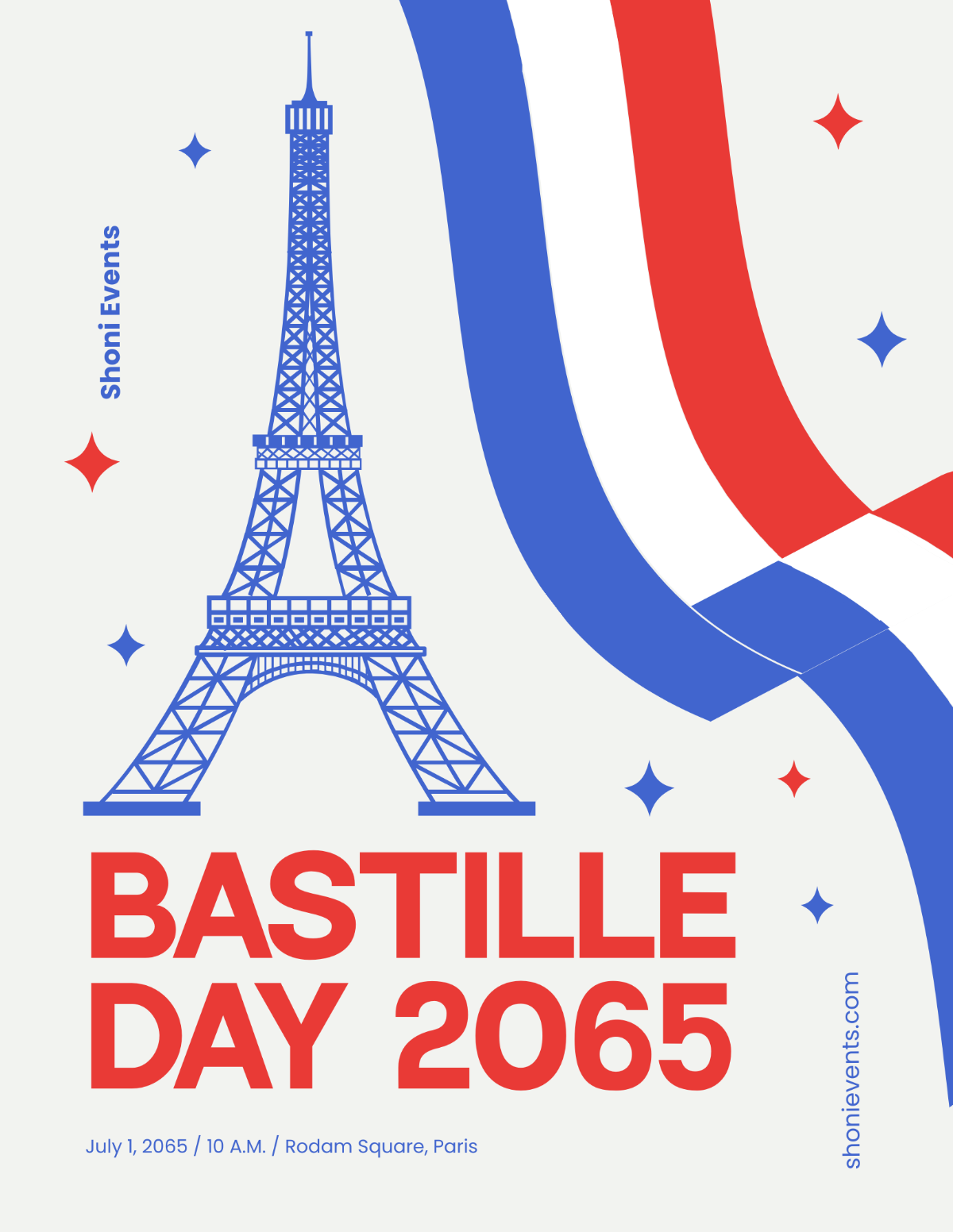 Modern Bastille Day Flyer Template - Edit Online & Download