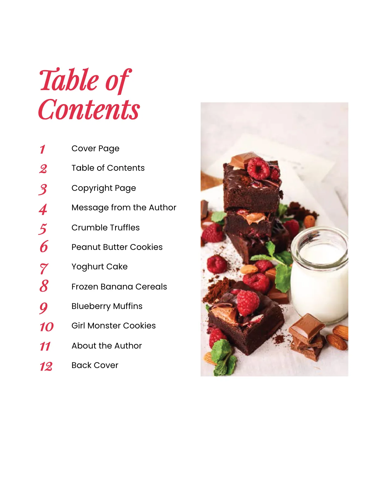 Free Girl Food Cookbook Template to Edit Online