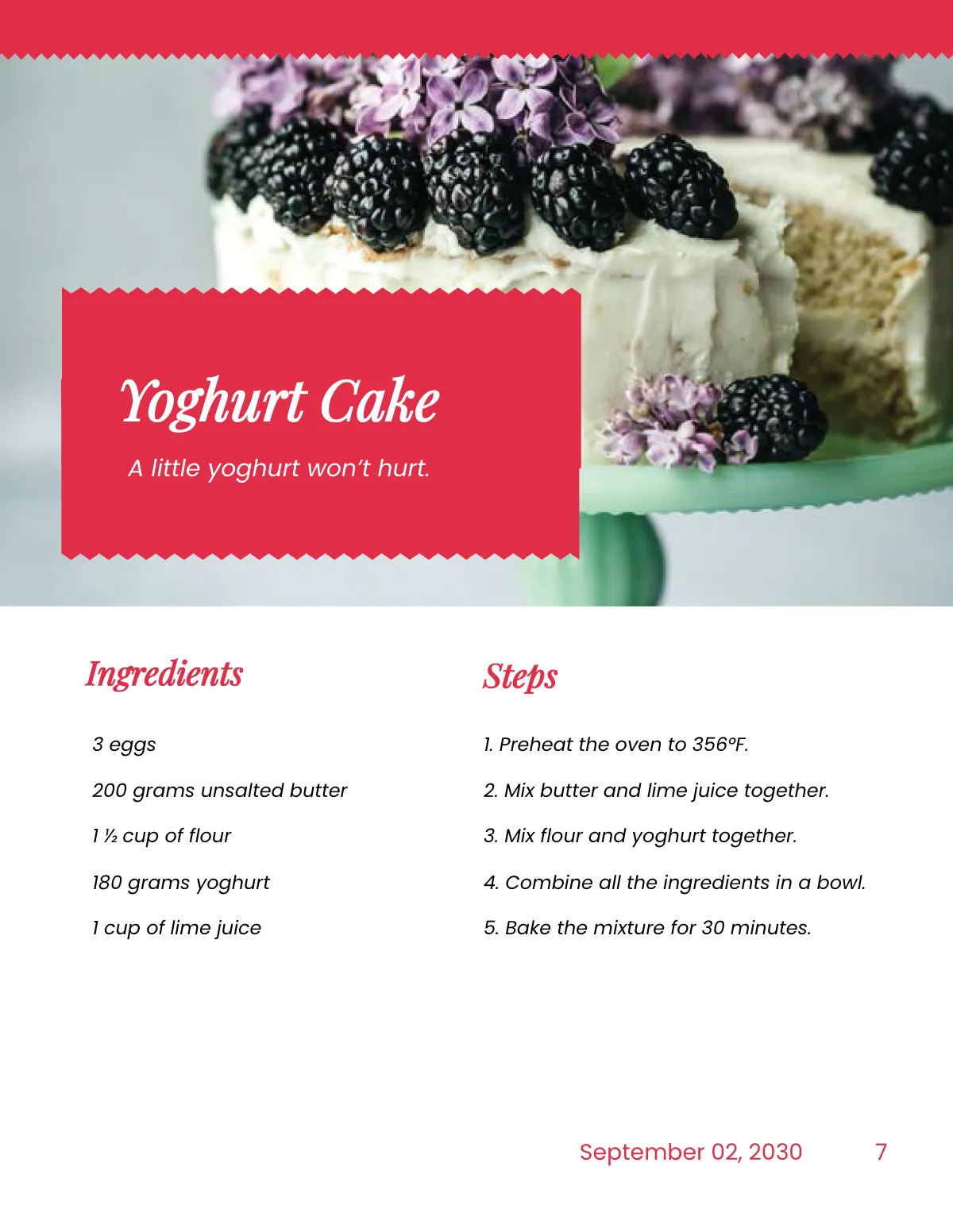 Free Girl Food Cookbook Template to Edit Online