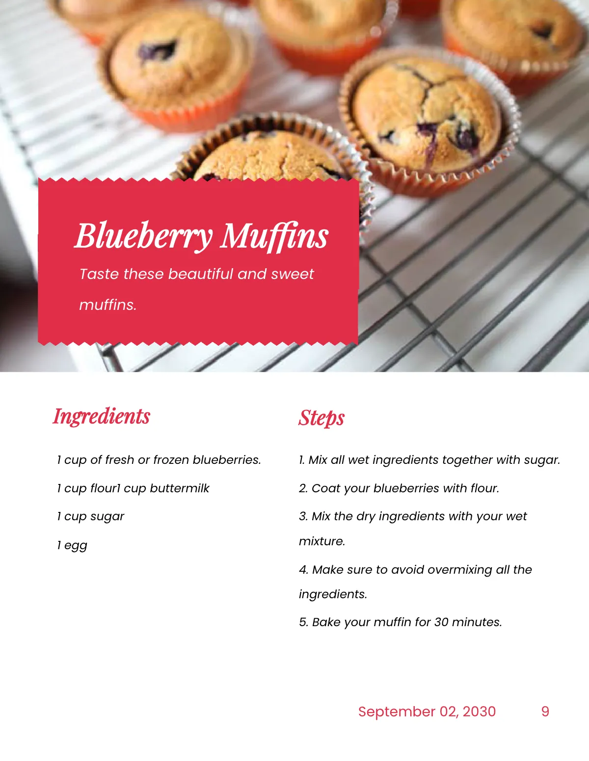 Free Girl Food Cookbook Template to Edit Online