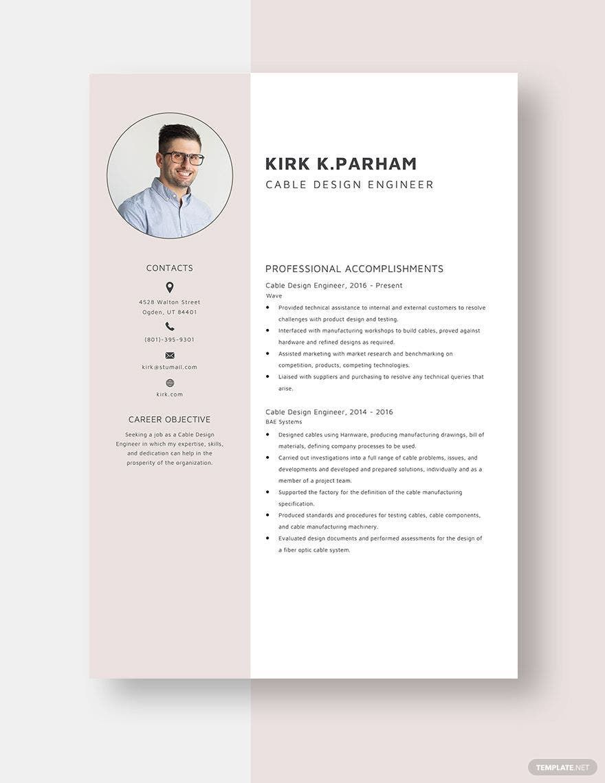 Cable Design Engineer Resume
