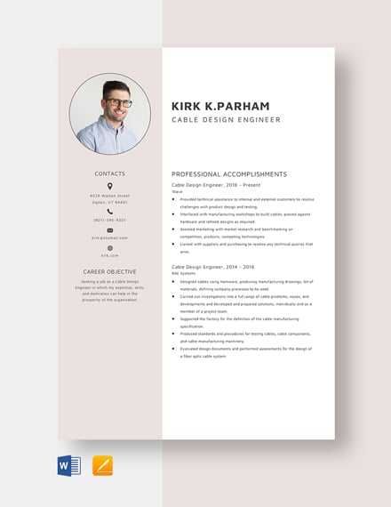 Cable Design Engineer Resume
