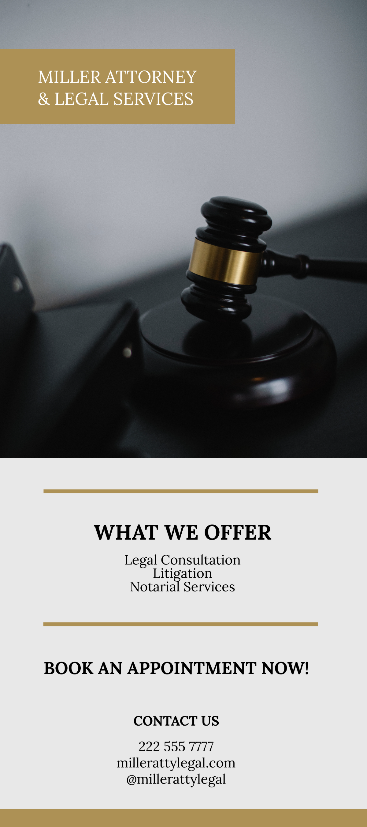 Attorney & Legal Services Rack Card Template
