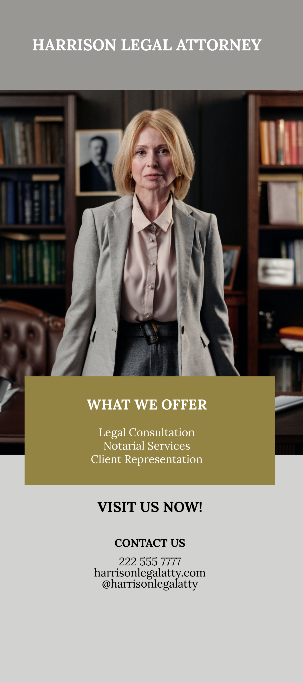 Legal Attorney Law Rack Card Template