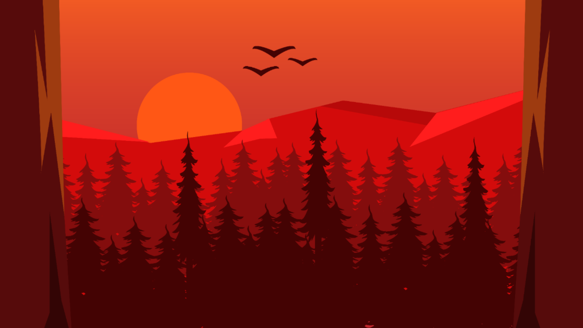 Red Nature Background Template
