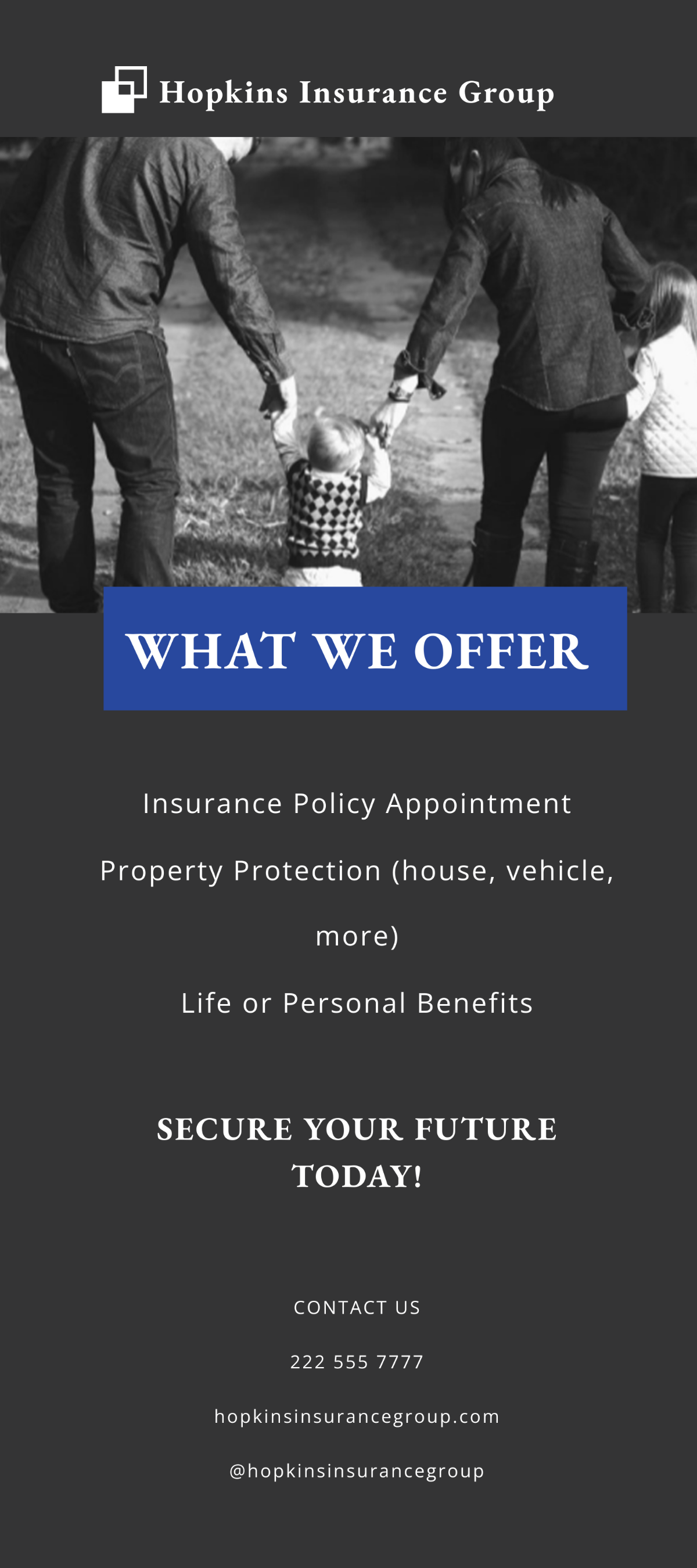 Insurance Agency Services Rack Card