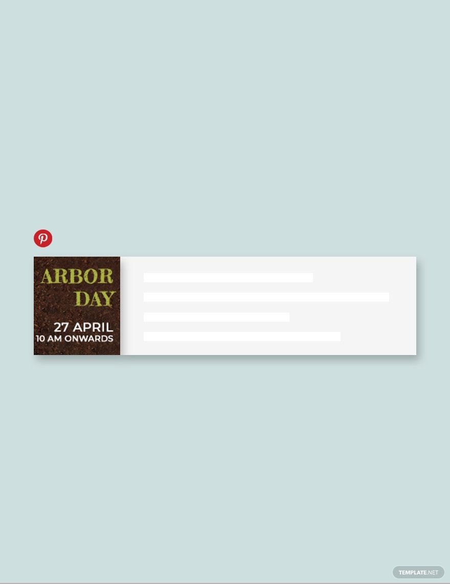 Arbor Day Pinterest Board Cover Template