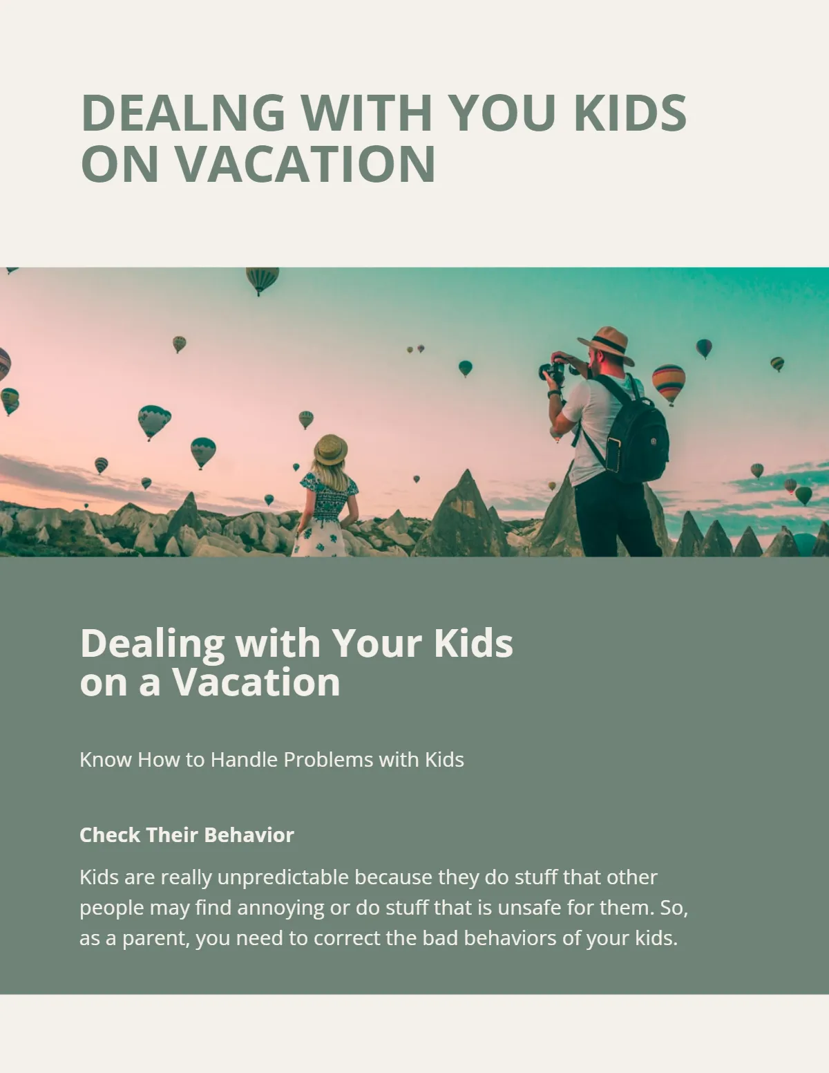 Free Travel Guide eBook Template to Edit Online