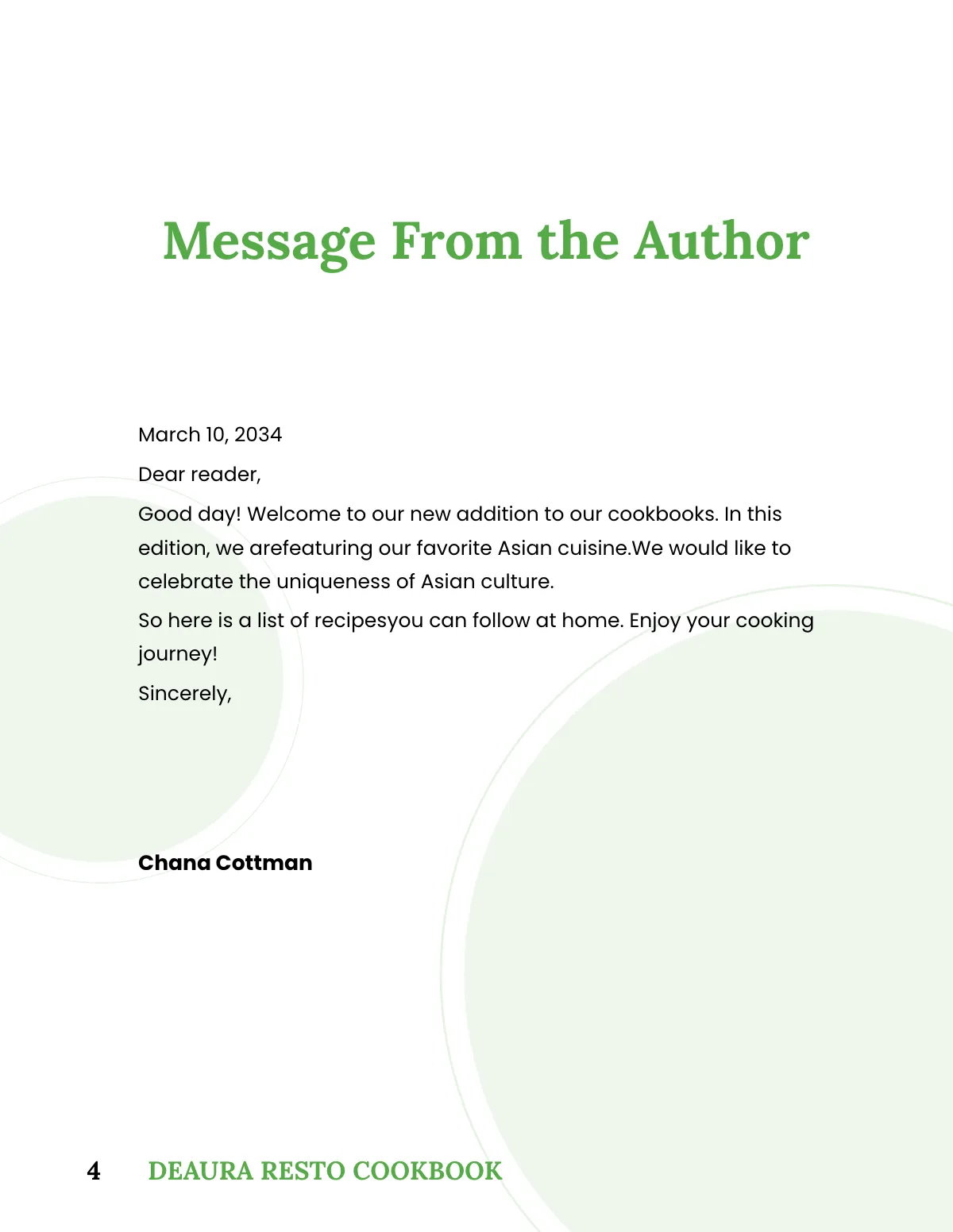 Free Restaurant Cookbook Template to Edit Online