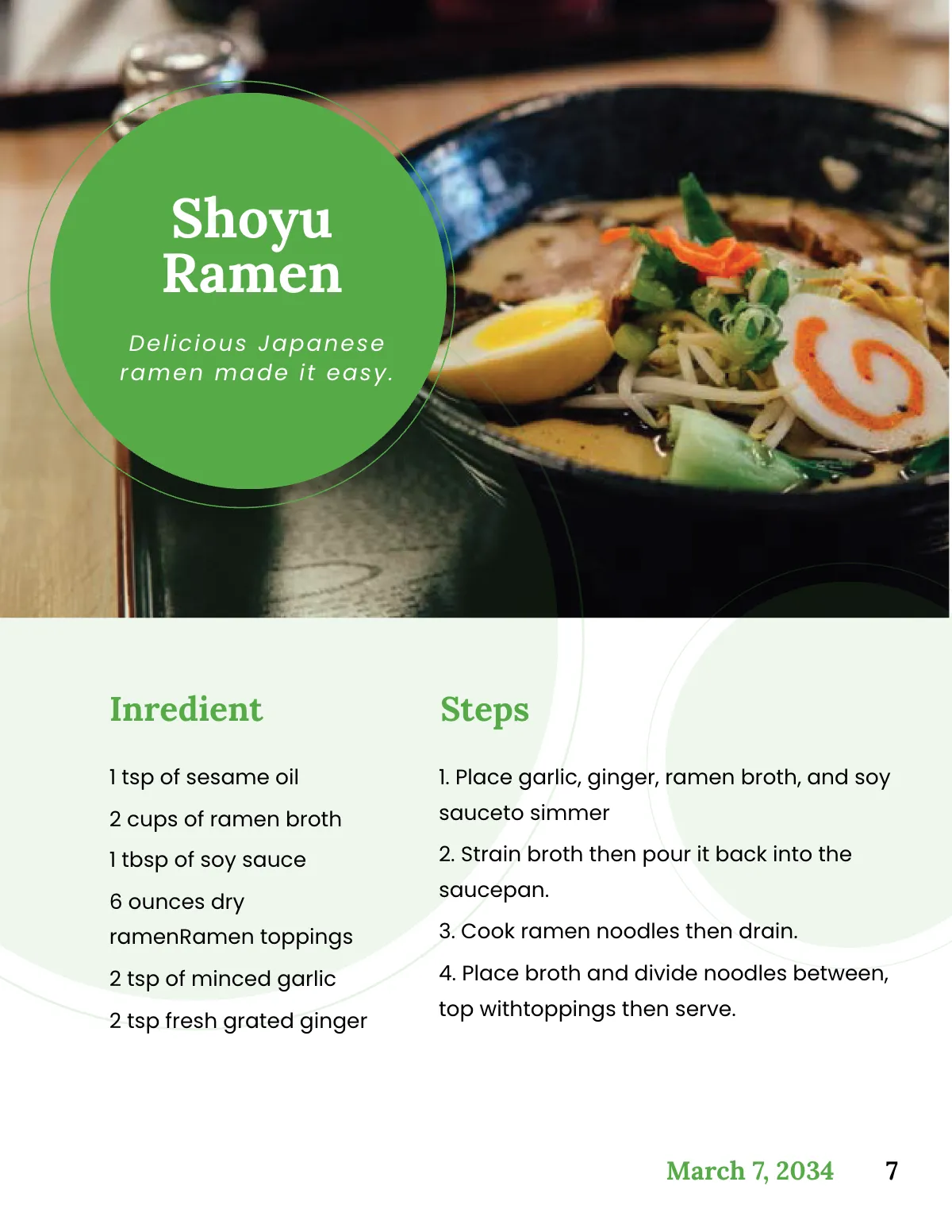 Free Restaurant Cookbook Template to Edit Online