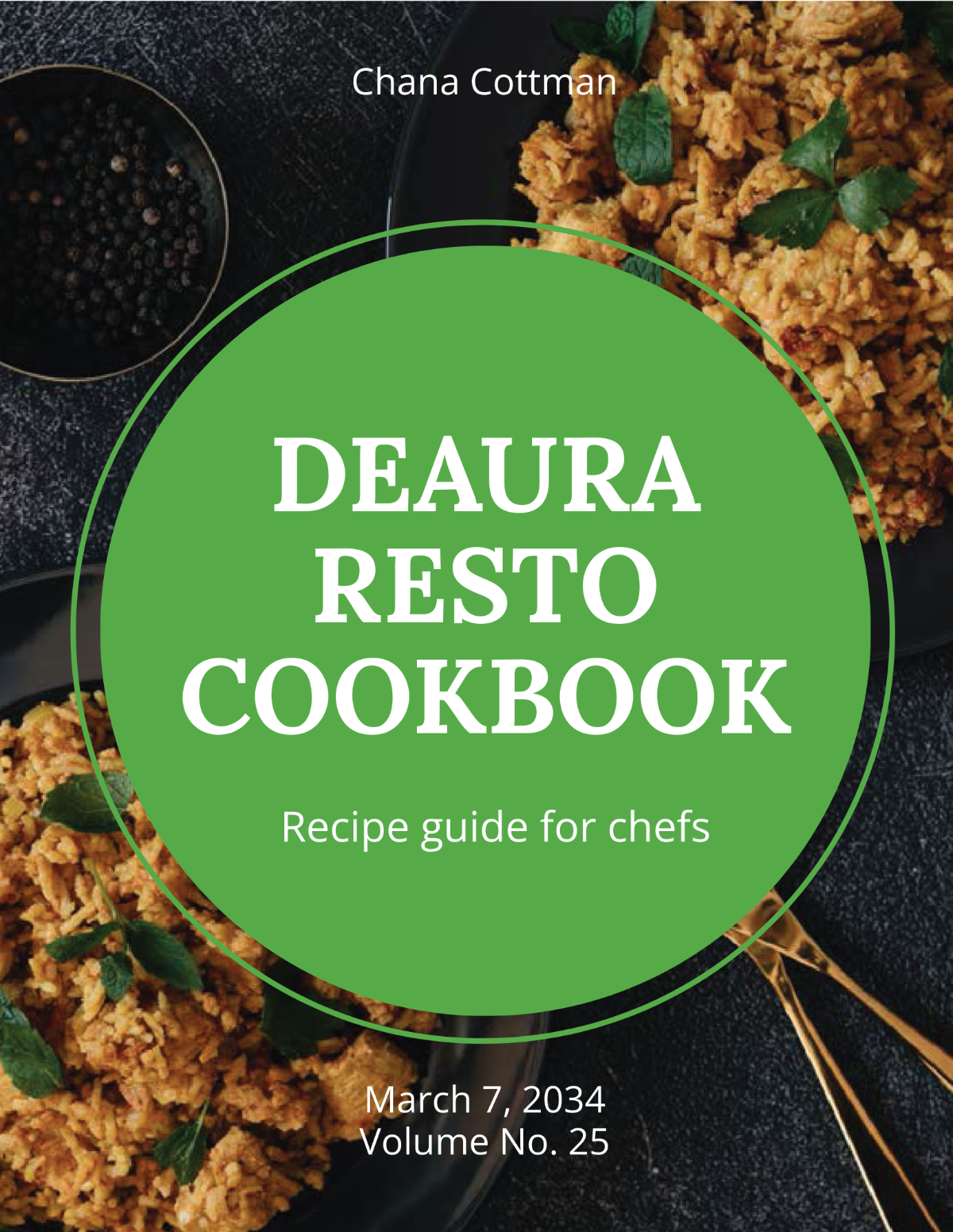 Free Restaurant Cookbook Template