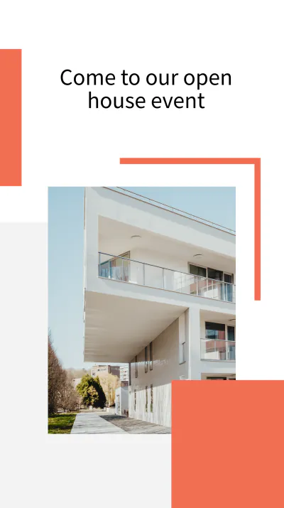 Free Open House Event Instagram Story Template to Edit Online