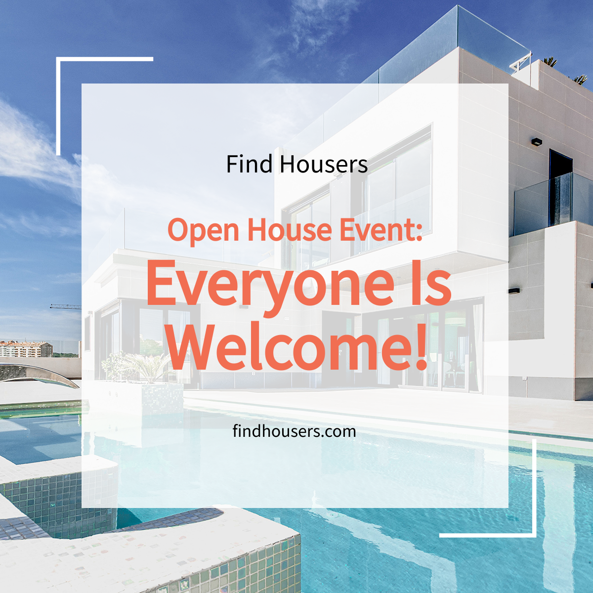 Free Open House Event Linkedin Post Template