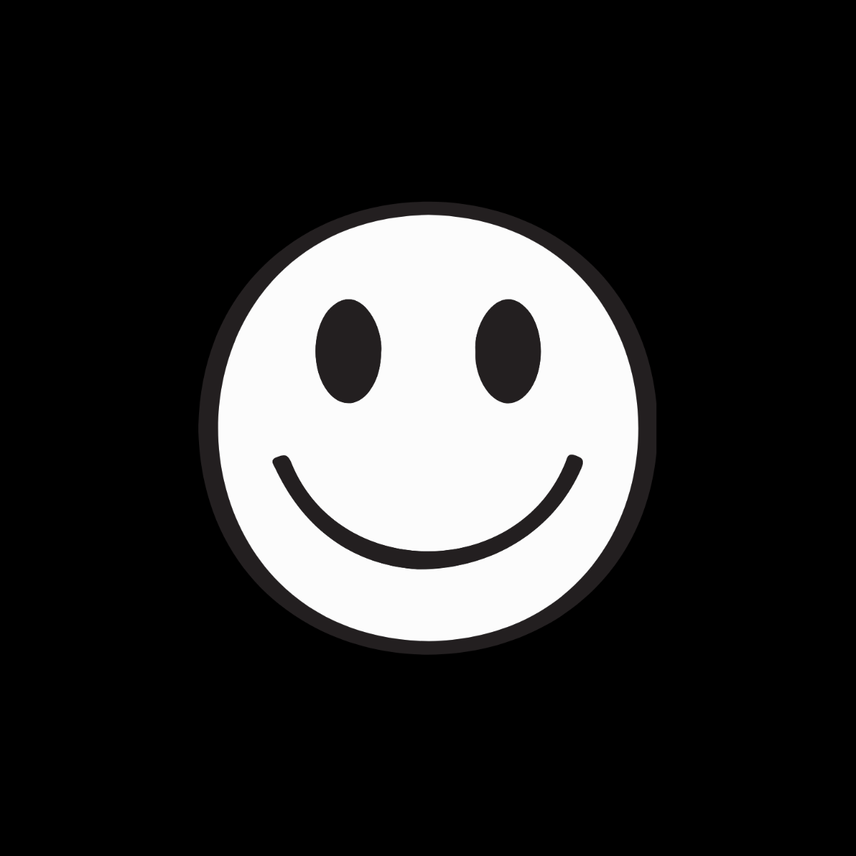 White Smiley Clipart Template