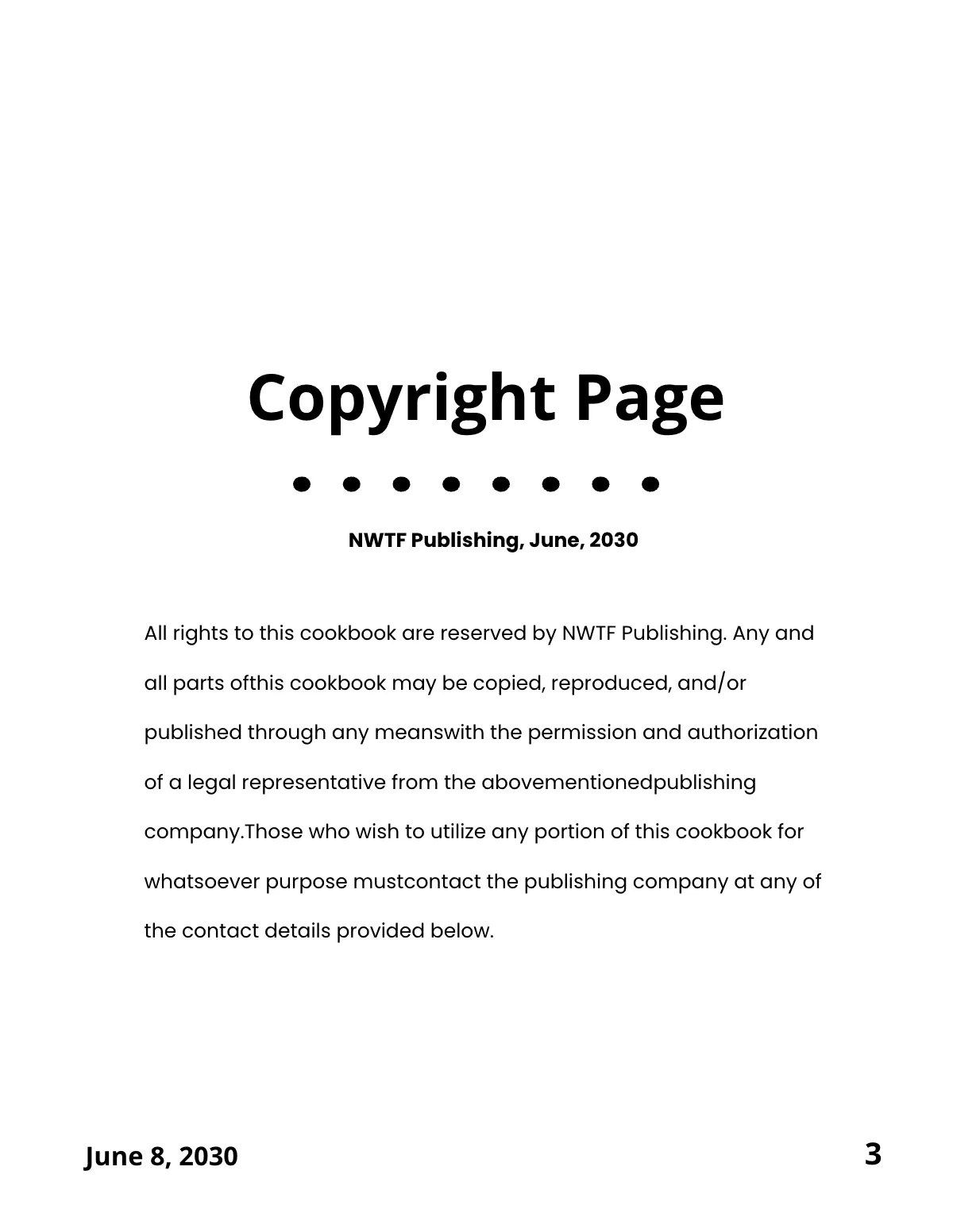 Free Desserts Cookbook Template to Edit Online