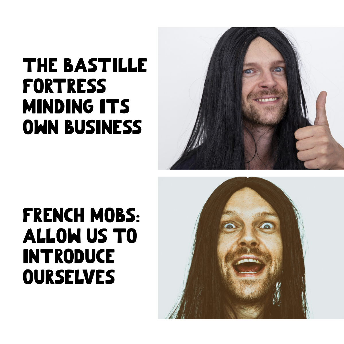Free Bastille Day History Meme Template