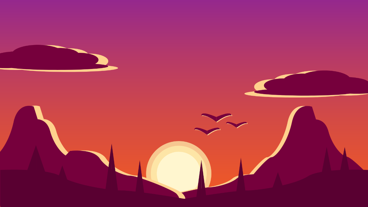 Nature Sunset Background Template