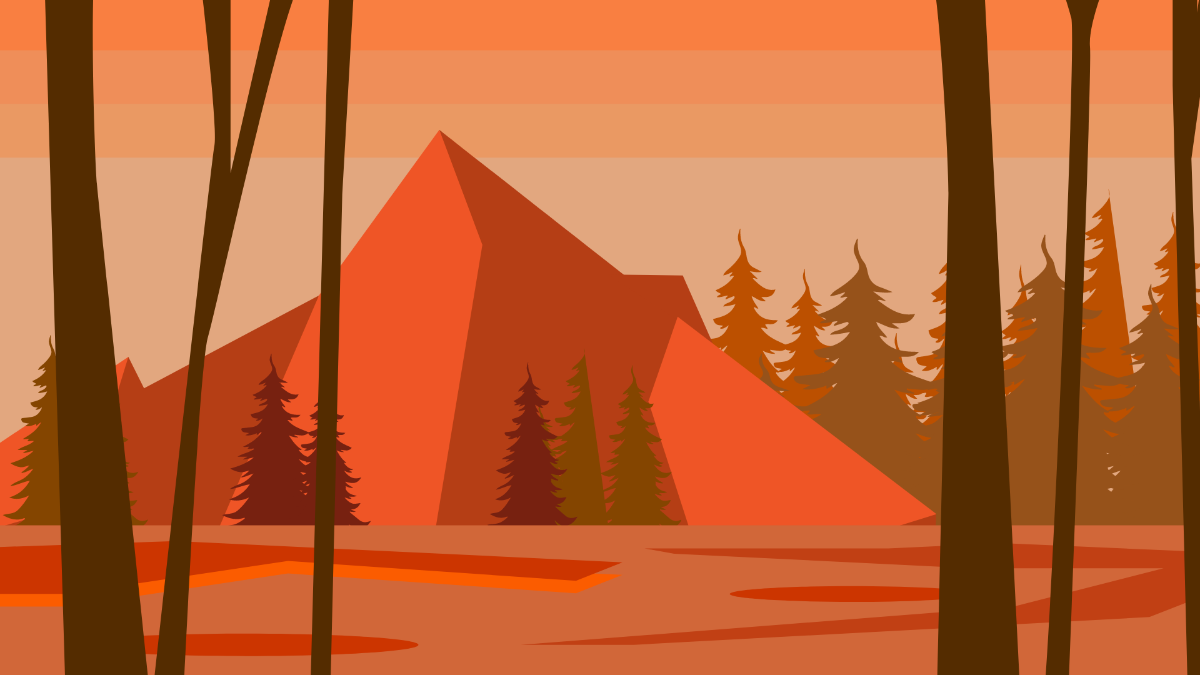 Orange Nature Background Template