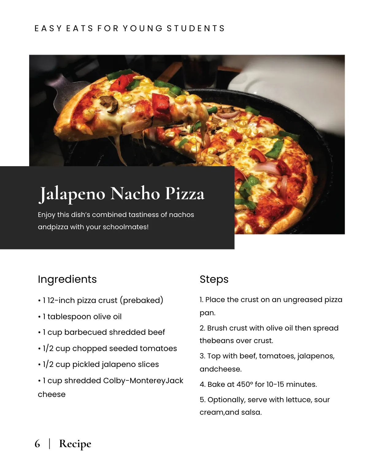 Free High School Cookbook Template to Edit Online