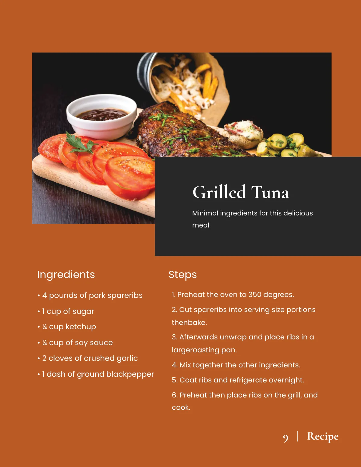 Free High School Cookbook Template to Edit Online