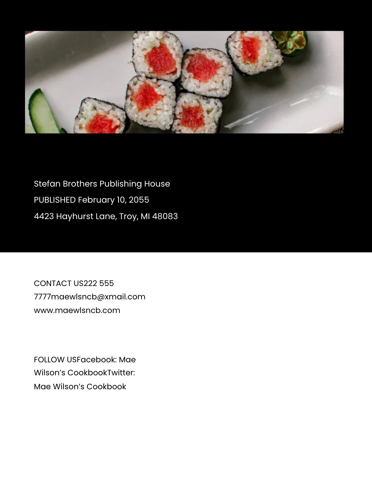 Free Professional School Cookbook Template to Edit Online