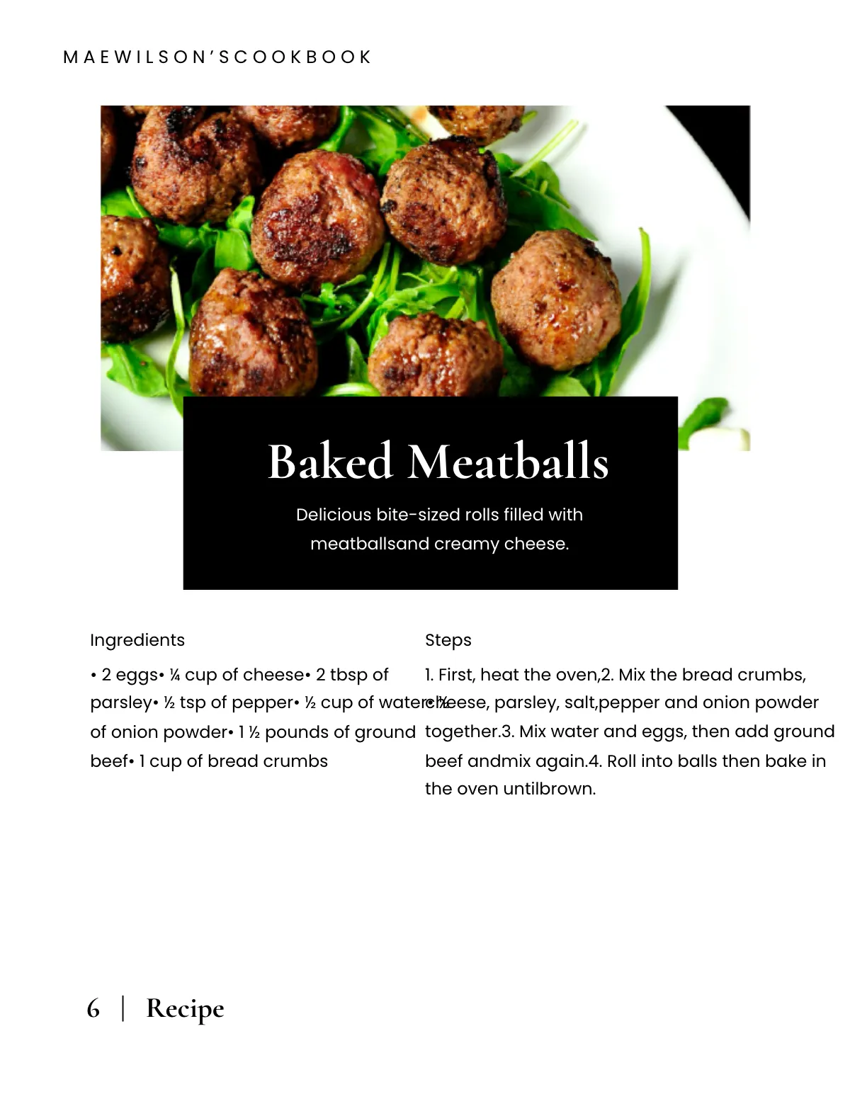 Free Professional School Cookbook Template to Edit Online