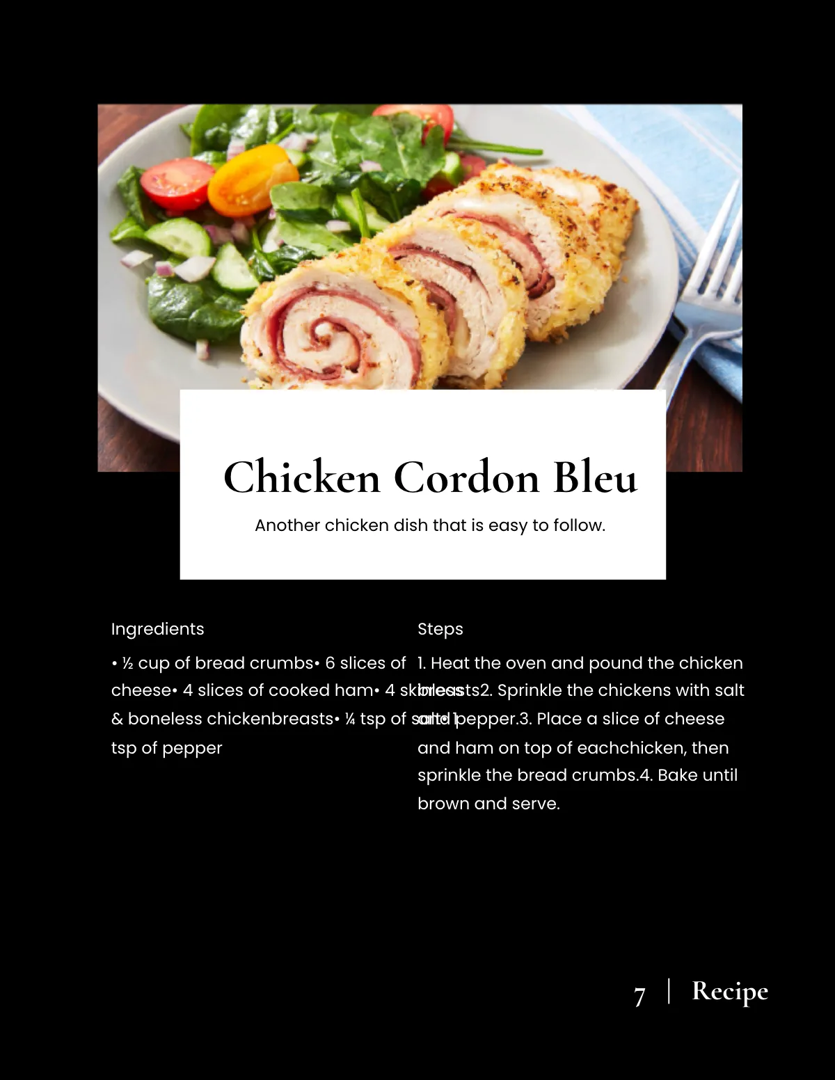 Free Professional School Cookbook Template to Edit Online