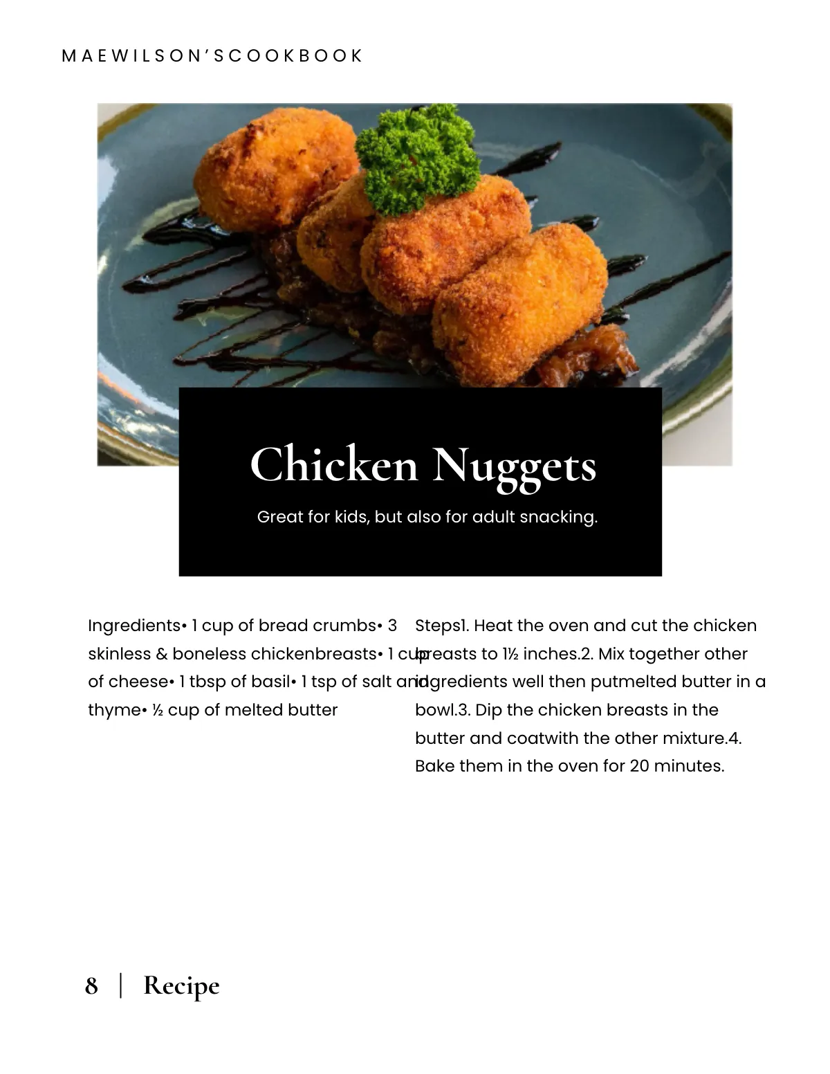 Free Professional School Cookbook Template to Edit Online