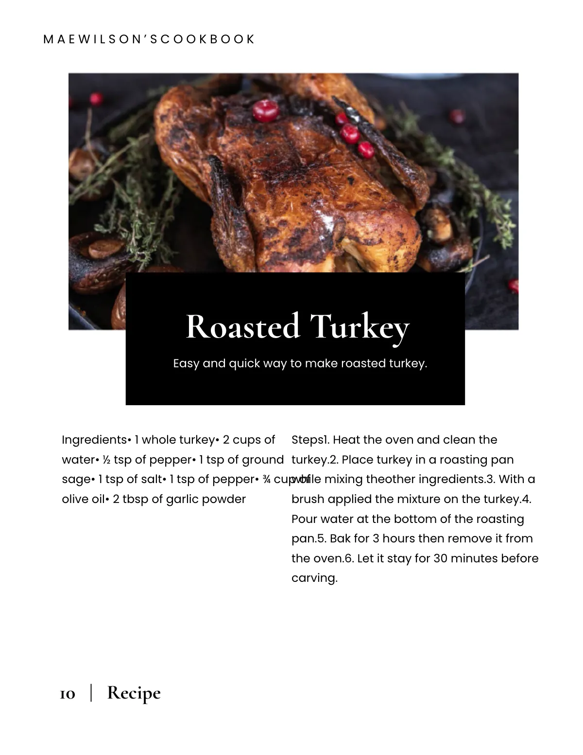 Free Professional School Cookbook Template to Edit Online