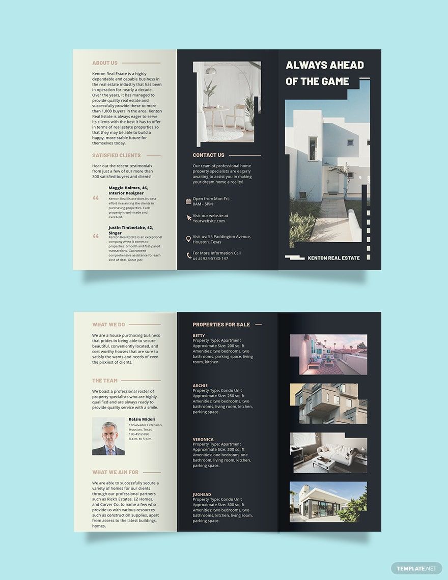 House/Home Community Tri-fold Brochure Template in Word, Google Docs, Illustrator, PSD, Apple Pages, Publisher, InDesign