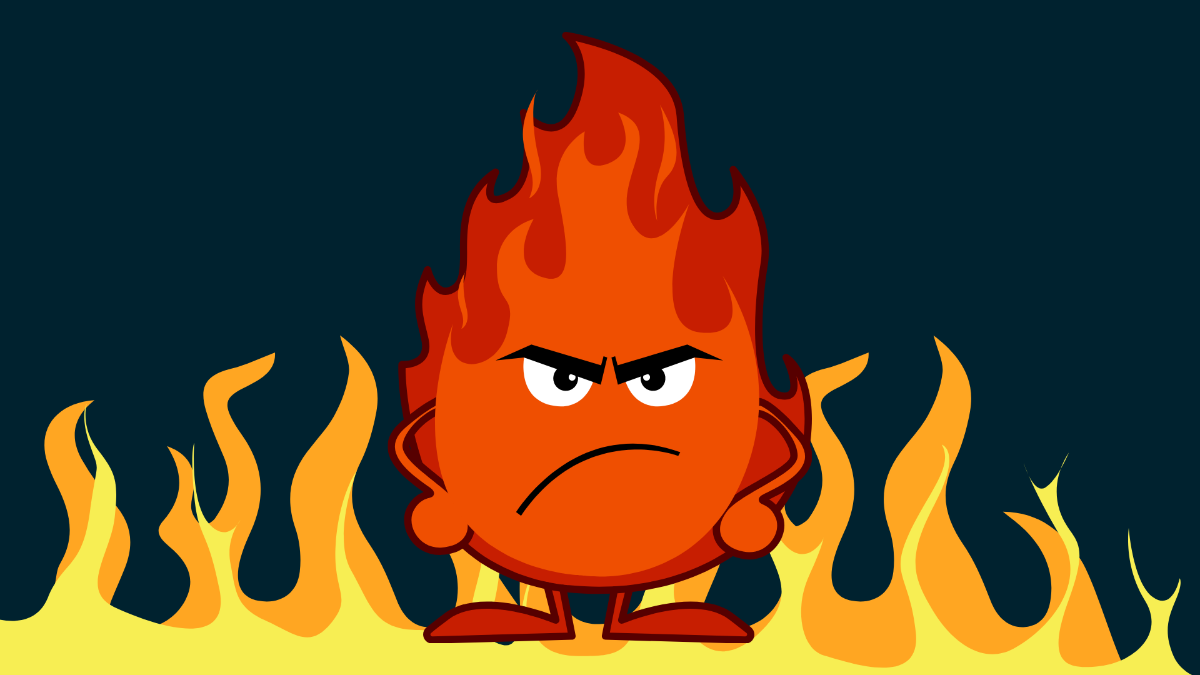 Cartoon Fire Background