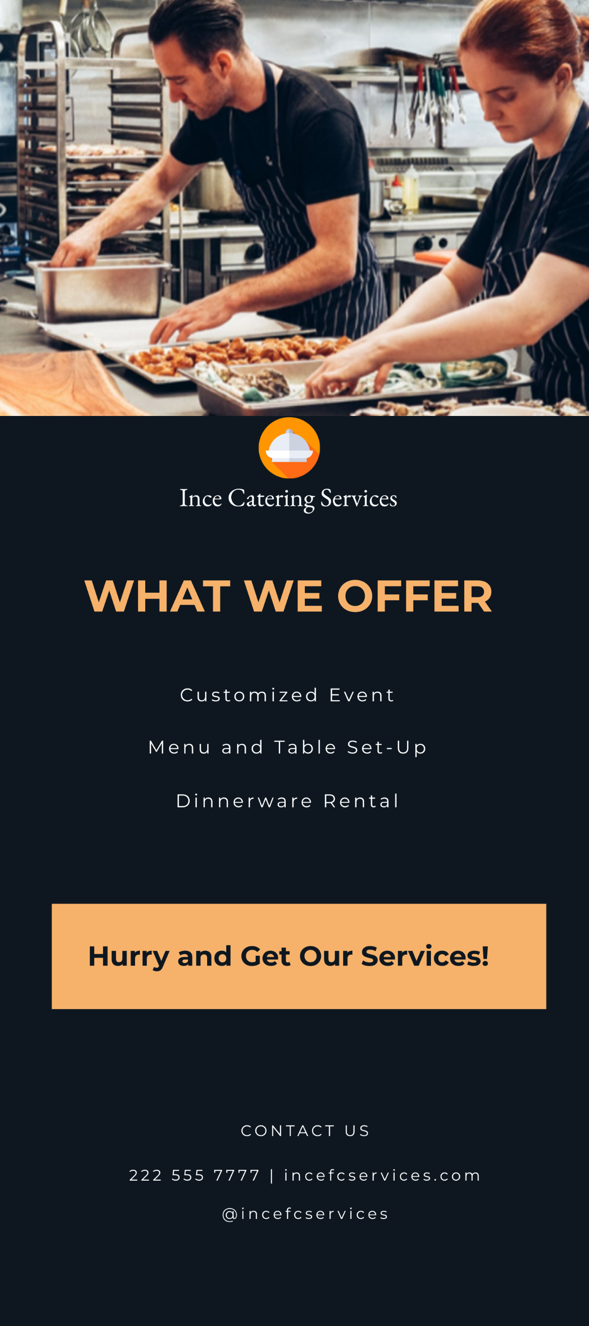 Food and Catering Rack Card