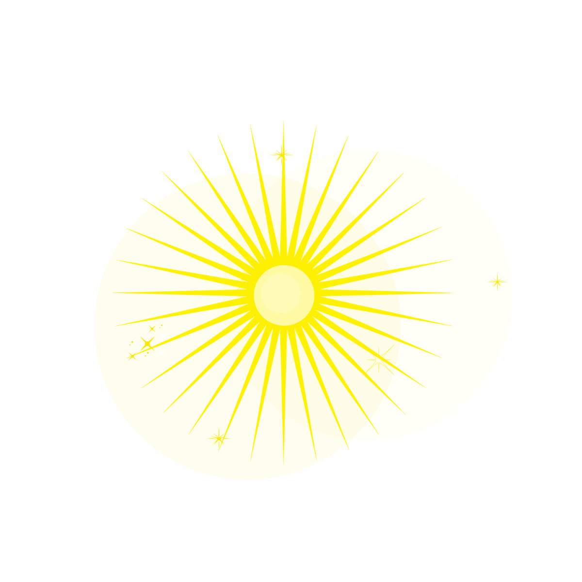 Sun Sparkle Clipart Template