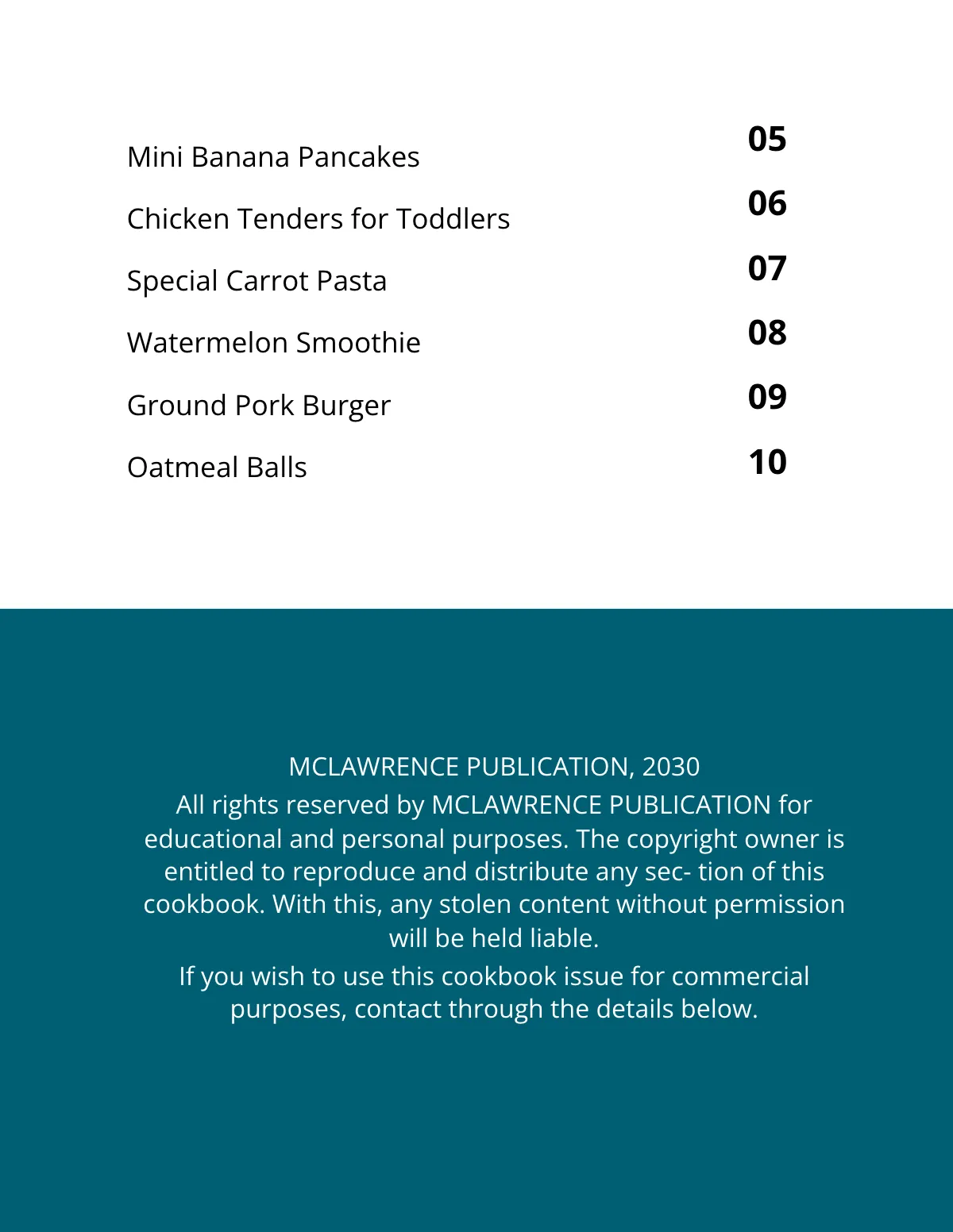 Free Sample Preschool Cookbook Template to Edit Online