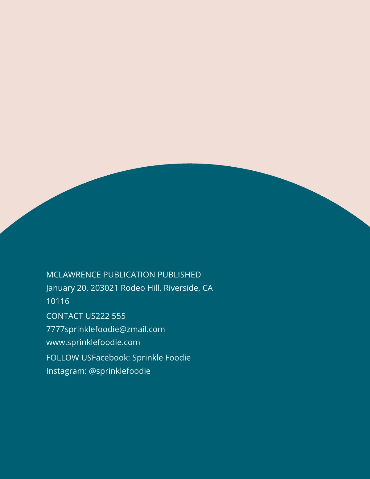 Free Sample Preschool Cookbook Template to Edit Online